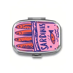 Sardines Metal Medicine Box Iris Pill Packaging Health Products Moisture Resistant Storage Case Personalized Fashion Casket