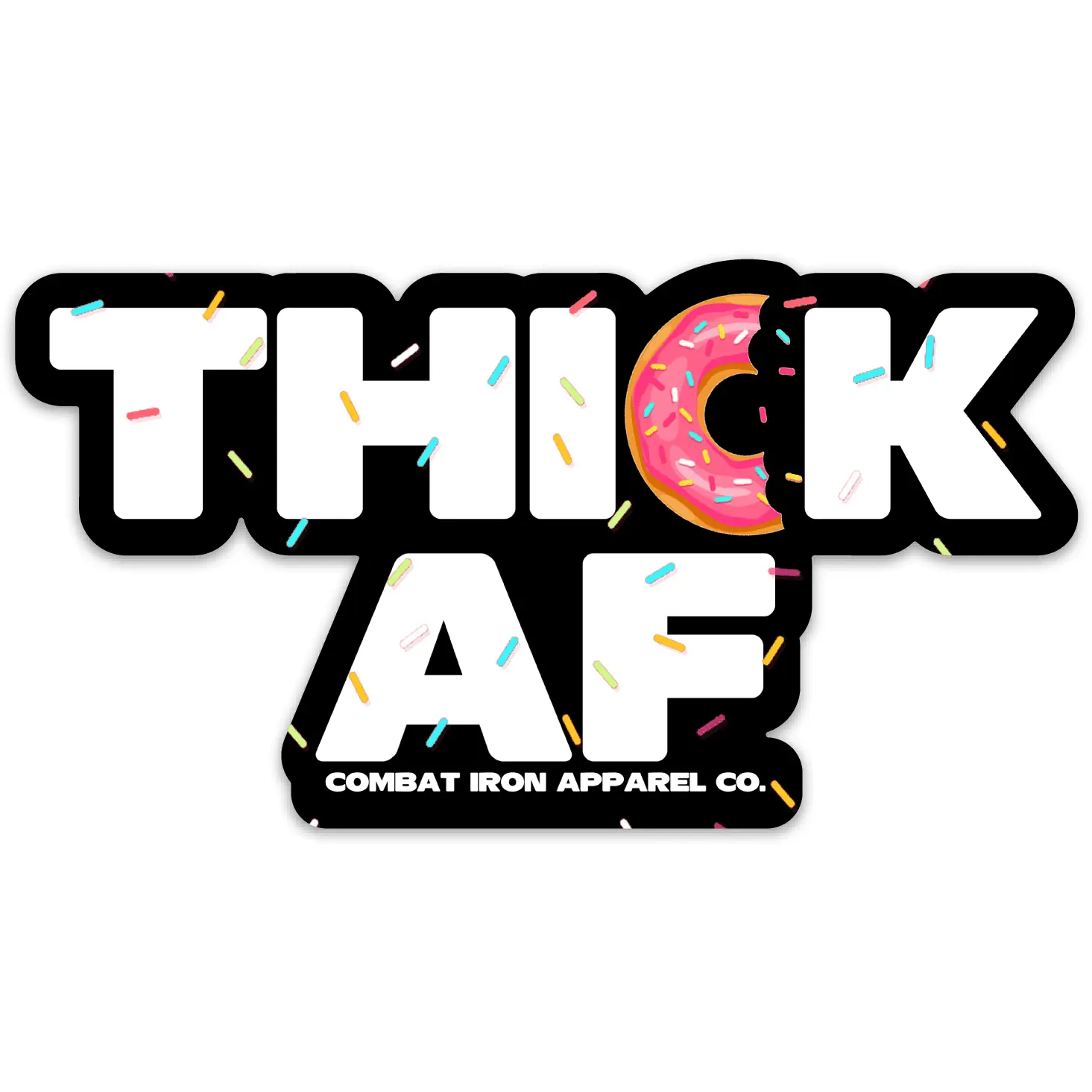 Thick AF Donut Decal Sticker Thick AF Donut Decal Sticker