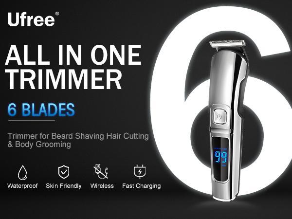 Ufree All-in-One Trimmer for Body, Beard, Bikini, Hair, Nose, Mustache and Face, Electric Shaver Razor for Men/Women, Professional Grooming Kit, IPX 7 Waterproof Cordless Barber Hair Clippers for Hair Cutting, Rechargeable Ufree All-in-One Trimmer for Body, Beard, Bikini, Hair, Nose, Mustache and Face, Electric Shaver Razor for Men/Women, Professional Grooming Kit, IPX 7 Waterproof Cordless Barber Hair Clippers for Hair Cutting, Rechargeable