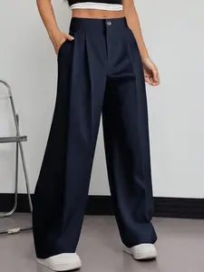 Men's Casual Loose-Fit Pants, Trouser, Wide Leg Design Comfortable for Spring & Fall, Versatile Style for Daily Wear, Bottoms, Everyday