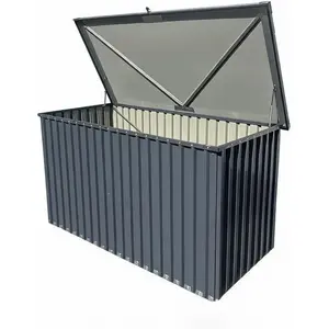 [NEW PRODUCT - FLASH SALE] Garvee 115 Gallon/180 Gallon Metal Outdoor Storage Box, Waterproof UV-Resistant Deck Box with Lockable Lid for Patio Cushions, Garden Tools & Pool Supplies