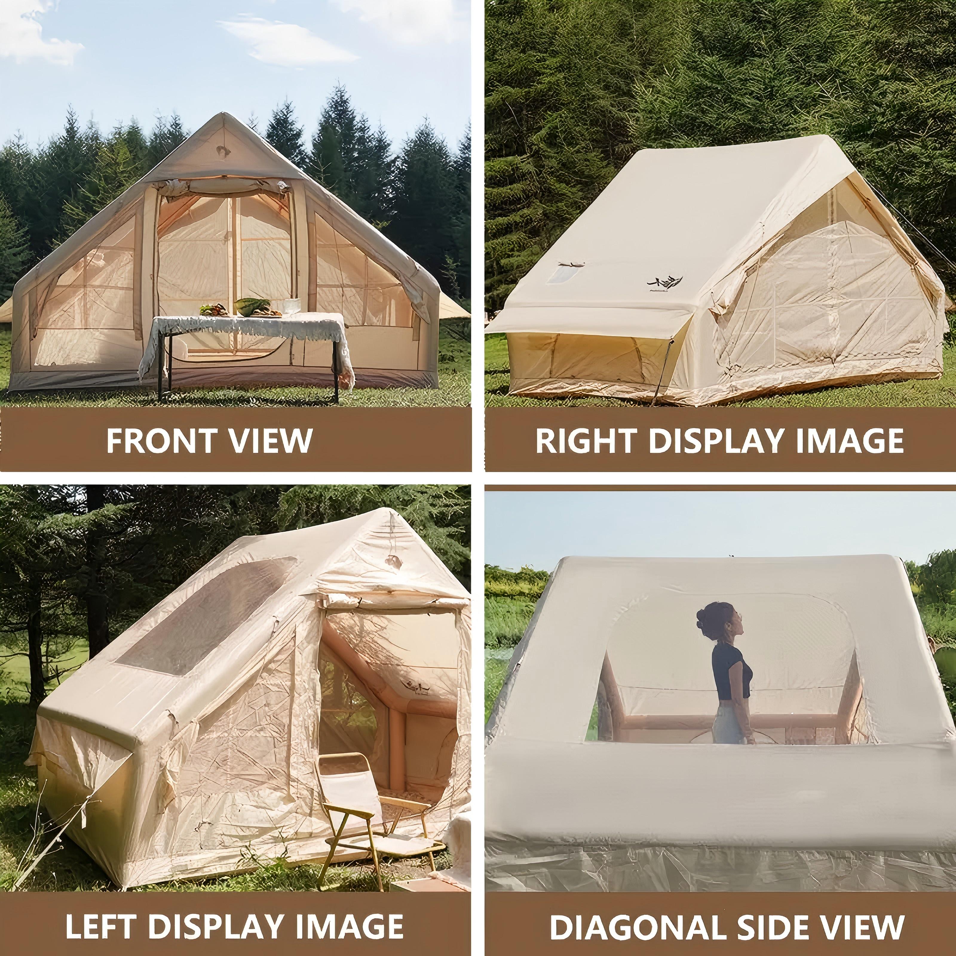 [Fast shipping]PAKICETUS Frame Tent for 4-8 People - 4-Season Waterproof Outdoor Camping Tent with Stove Jack, Durable Oxford Fabric Portable Glamping Tent with Mesh & Skylight