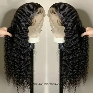 Water Wave Lace Closure Wigs  Hair13x4 HD Lace Closure Wigs 180% Density HD Lace Front Wigs Brazilian  Hair Hair Wigs For Women Natural Color