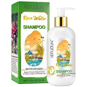 SEFUDUN Rice Water Hair Shampoo and Conditioner Set, 20 fl oz, for Thinning Hair with Rosemary, Biotin, Caffeine Haircare Comfort Cleansing Cleanser Natural