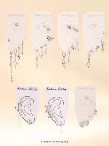 2024 New Style Mixed Shape Earrings Set, Dangle Earrings Set, Stud Earrings Jewelry, Fashionable Earrings for Women & Girls, Fashion Jewelry Party, Trendy All-match & Exquisite Jewelry for Birthday Gift