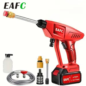 US plug Electric High Pressure Washer Cordless Car Wash Water Gun for Garden Irrigation Spray Gun Home Garden Outdoor Cleaning