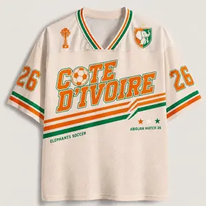 Cote D'Ivoire Soccer Jersey, Ivory Coast Retro Shirt, Custom Name Number Jersey, Elephants Football Fan Gift H3H