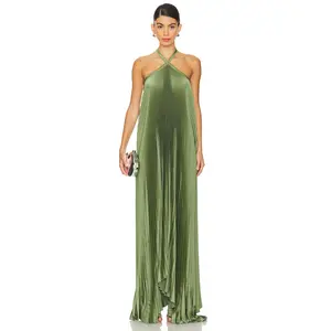 L'IDEE Deesse Gown in Moss