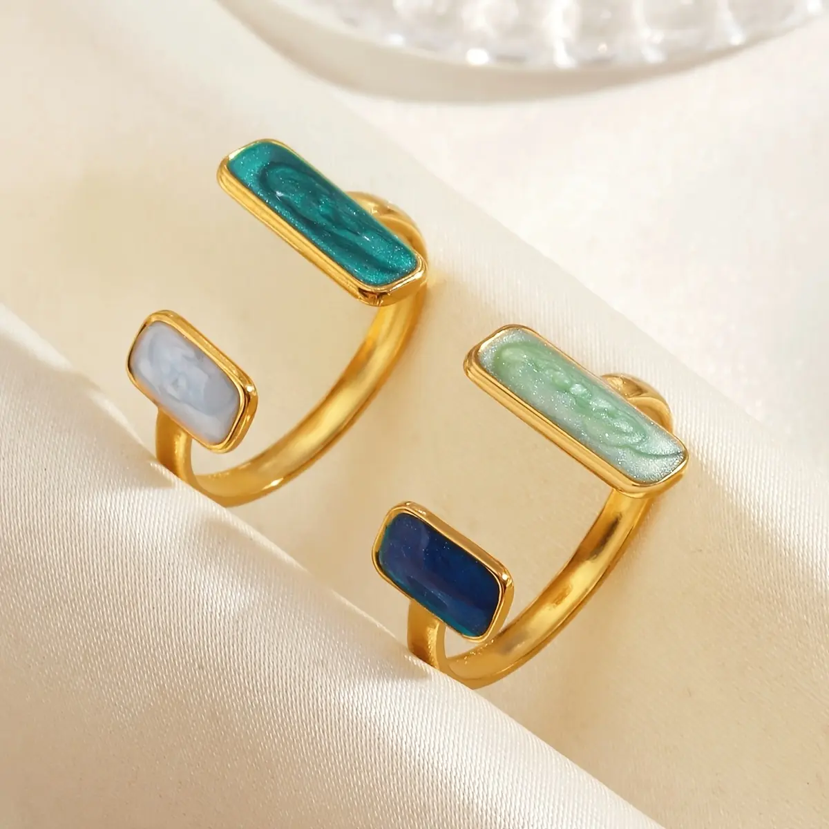 Women's Adjustable Drip-Opening Stainless Steel Ring - Simple, Elegant Personality Jewelry for Daily Wear, Festivals, Ladies' Gift