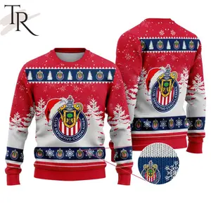 LIGA MX Chivas Guadalajara Special Christmas Ugly Sweater Design