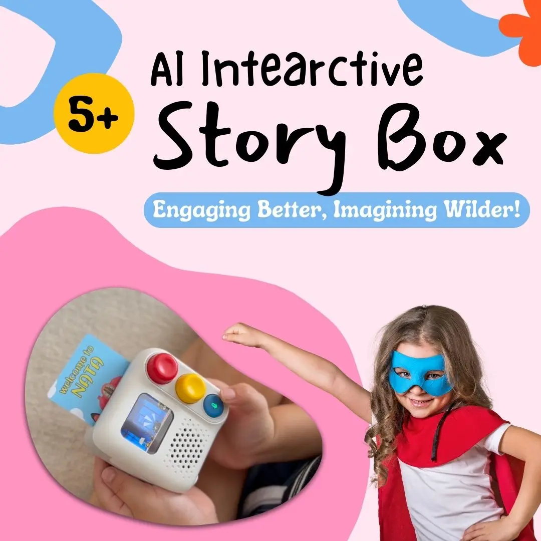 Chechirp Box, AI-powered Interactive Story Box, Imaginative Play for Big Kids Aged 5+, Child-led Audio Adventures, Screen-free Fun, Learn Through Play, Audio Interactive Stories Pretend Play