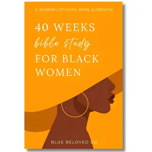 40 Weeks Bible Study Book for Black Women A Journey Faith Hope & Growth bible study book for Women bible, book end table, unique gift, special edition book Faith-Based beautiful word