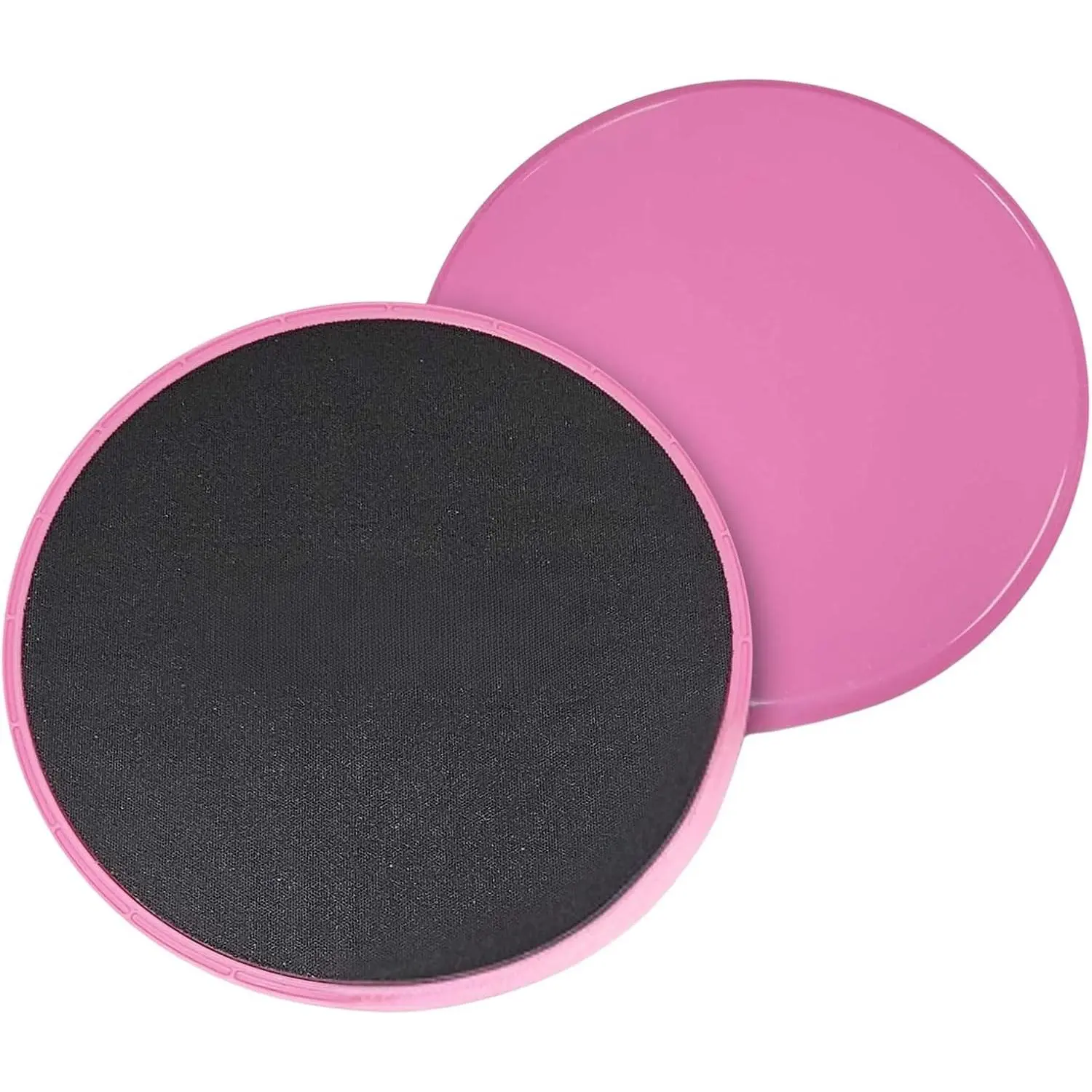 7 in Lightweight Dual-Sided Fabric/Plastic Core Sliders (Set of 2) - Portable Fitness Gliding Disc Pads for Core Strengthening, Shoulder & Arm Toning, Hardwood & Carpet Use, Bonus Carry Bag, Printed Manual, Workout Guide Sheets, Full Body Workout Support,