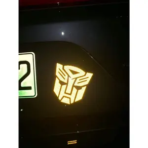 Reflective Light Transformers Autobot - Car  Window Truck Notebook Vinyl Decal Sticker Accessories Vehicle Decorative Stickers (green)