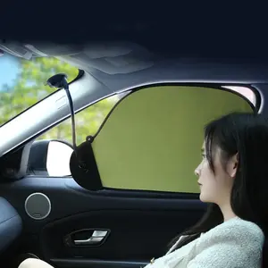 Car and Office Light Shade, Portable Adjustable Desk Cubicle Sun Shade, 22.8 x 14.2 in, 58 x 36 cm, Suction Cup Mount, Flexible Foldable Rotatable Black Canopy