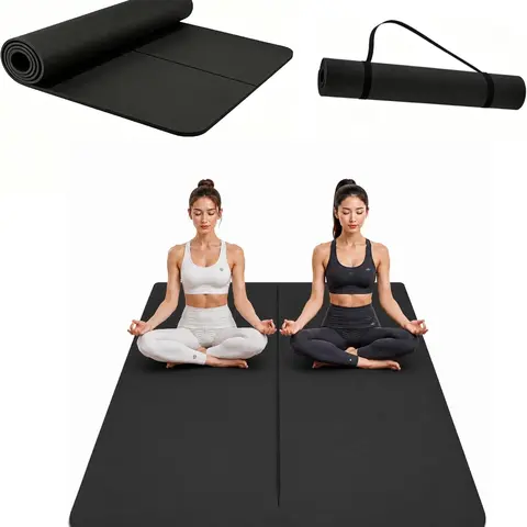 Large Size 6.0X4.0ft Enlarged Yoga Mat, Double Non Slip Yoga Mat,8mm Exercise Mat, Fitness Mat for Home And Outdoor Use, Yoga, Pilates, Fitness Training Mat