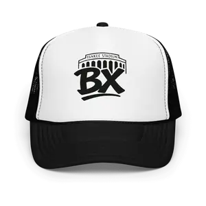BX Foam Trucker Hat - 100% Polyester High-Quality Adjustable Snap Mesh Back Breathable Struck 5-Panel Cap Baseball Cap