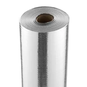 VEVOR Double Reflective Insulation Roll,  , Woven Fabric Radiant Barrier, 6.5 Mil 48 in x 250 ft, Aluminum Foil PE Woven Cloth Heat Reflective Shield, Thermal Insulation Roll for Window RV Roof