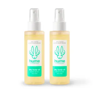 Hume Supernatural Dry Body Oil Spray Duo - 2-Pack, Ultra Hydrating Oil for Dry Skin, Non-Oily, Fast-Absorbing, Non-Greasy, No Stain, Quick Drying, Light and Nourishing Body Oils for Women and Men, Plant-Based, Dry Oil Body Spray for Long-Lasting Moisture