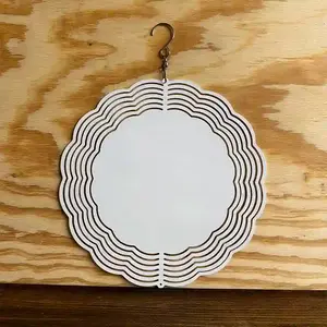 White Dye Sublimation Blank 10" Metal Wind Spinner WCS-000
