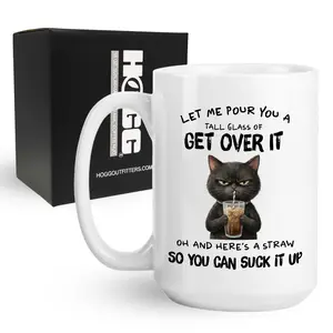 Get Over It Cat Coffee Mug