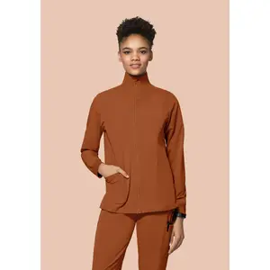 Women's Modern Scrub Jacket Roasted Pecan