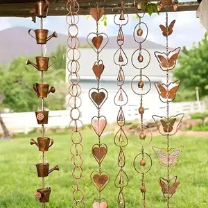 Charming Metal Butterfly Wind Chime, Rain Chain Garden Art, Indoor/outdoor Iron Decor, Elegant Yard Decoration