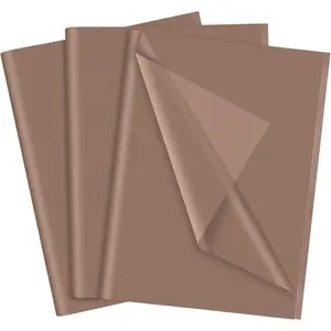 Brown Tissue Paper for  Bags - 60 Sheets, 14 x 20 Inch, Dark Brown Wrapping Paper for  Packaging, Art, Crafts, DIY, Birthday, Wedding, Holiday
