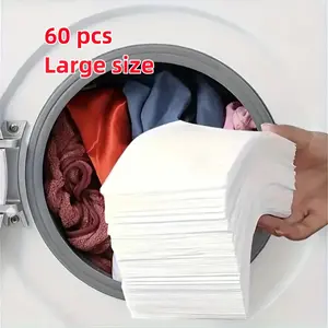 60 Large Color Catcher Sheets, Laundry Companion, Color Protector Sheets, Stain Remover for Clothes, Essential for Clean Laundry