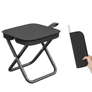 Outdoor Portable Folding Stool, Thickened Foldable Chair, Lightweight Storage Bag, Camping Picnic Fishing Seat, Small Mat