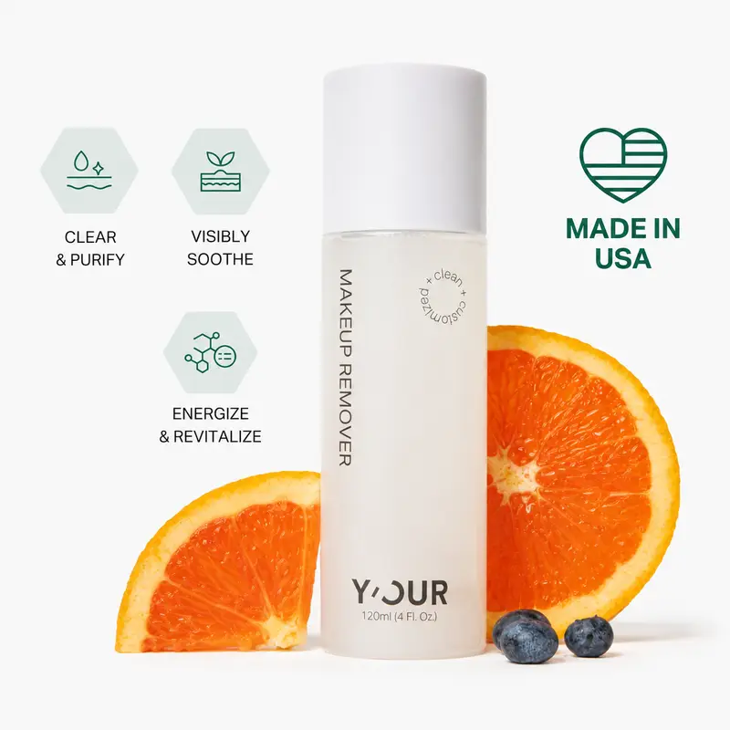 Skin AI LLC Y’OUR Daily Soothing Vegan Micellar Makeup Remover Face Cleaning Wipes - Plant-Based, Green Tea, Pomegranate, Coffee Arabica, Aloe Vera - Liquid Cleanse for Lashes, Acne-Prone Skin, Balances Sebum, Gentle Effective Valentine's Gift for Women