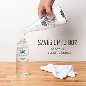 Force of Nature Super Saver Bundle Multi-Purpose Household Cleaner, Disinfectant & Deodorizer Spray - Eco-Friendly, Toxin-Free, Natural Cleaning Supplies - Reusable Bottle, 50 Refills, 9 Reusable Cleaning Cloths, Kills Germs Mold Respiratory Viruses Flu