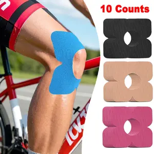 10PCS Precut Kinesiology Tape for Knees, Elastic & Breathable Athletic Tape for Running, Hiking, Sports