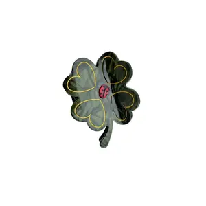 Solar Eclipse Hand-painted Clover Claw Hair Clip