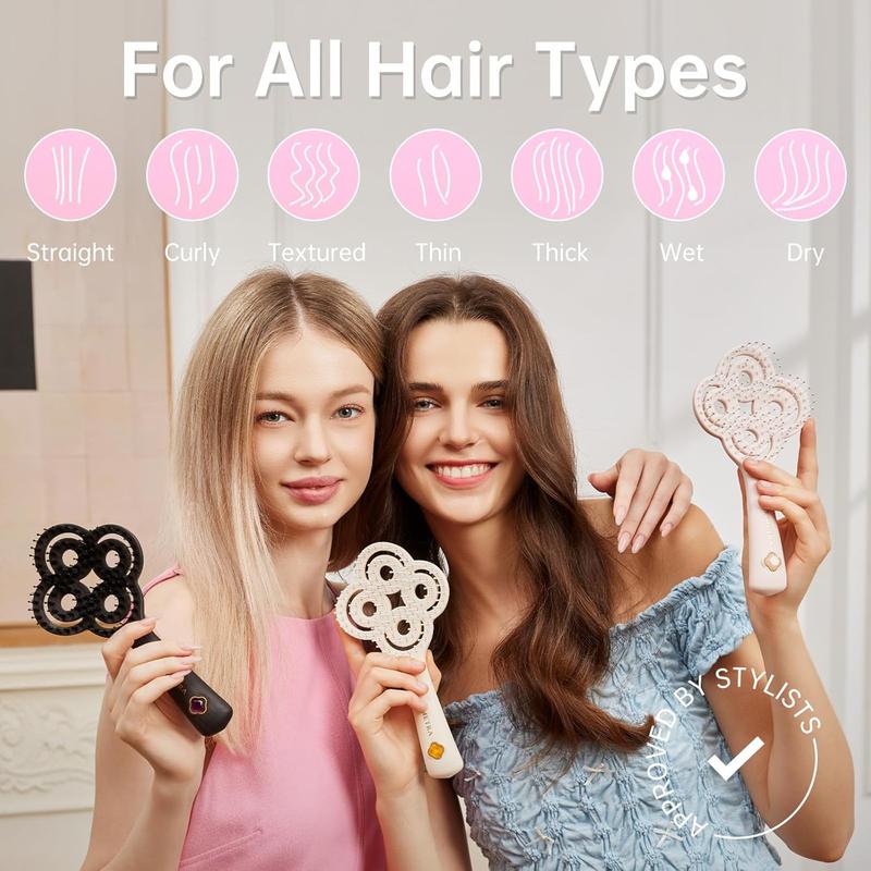 Simetra LuckyComb & Premium boar bristles specially designed effortlessly styling with a 10° angle that hugs the scalp. Made from HIPS high-impact polycarbonate material with natural crystal accents. Valentine's Day gifts