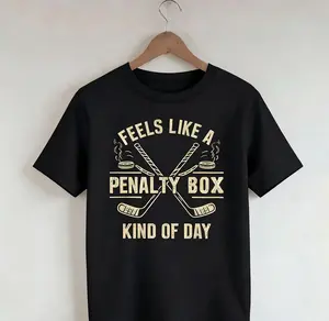 Feels like a day in the box tshirt; hockey enthusiast tshirt; sporty humor graphic top Feels like a day in the box tshirt; hockey enthusiast tshirt; sporty humor graphic top