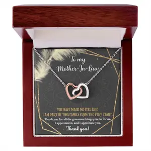 Gift for Mother-in-Law You are Appreciated Interlocking Hearts Necklace, Perfect for Birthday, Christmas, Graduation, Elegant & Trendy Necklaces for Every Occasion - Perfect for Gifts, Daily Wear, or Special Events | Shop Now!