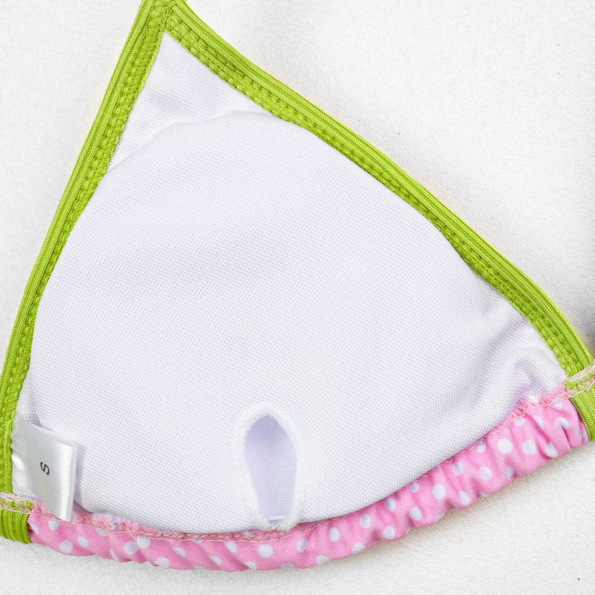 Print Separated Metal Swimwear Triangle Cup Bikini Swimsuit for Women Print Separated Metal Swimwear Triangle Cup Bikini Swimsuit for Women