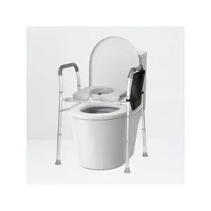 Raised Toilet Seat With Handles, Adjustable Width Height Elevated Toilet Seat Riser Adjustable 3 In 1 Commode Chair For Toilet With Side Pocket, Toilet Riser With Handles,300lbs Bedside Commode Chair, Toilet Seat Risers With