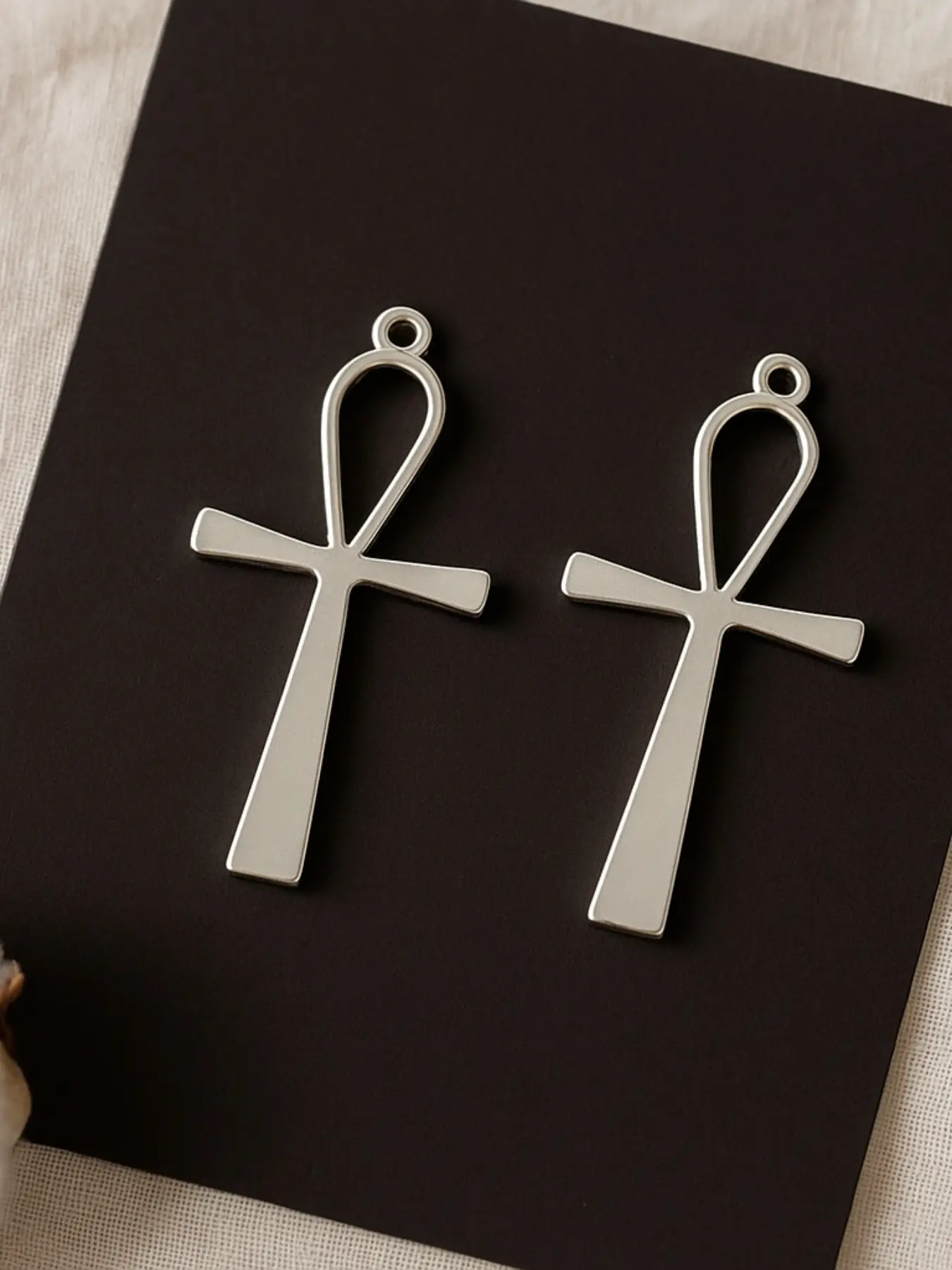 3pcs 53*27mm Antique Silver Color Cross Egyptian Ankh Life Symbol Charms Pendant Fit Jewelry Making DIY Jewelry Findings