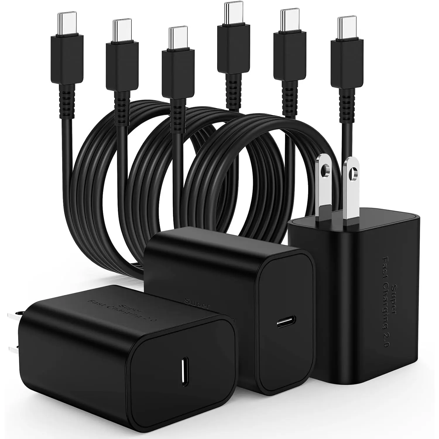 3Pack 45W USB C Charger for Samsung Galaxy S24 Ultra, Super Quite Fast Charging Type C Block with 6FT C to C Cord for Samsung Galaxy Tab S9 S8 S23 Ultra S22 Ultra