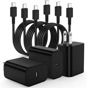 3Pack 45W USB C Charger for Samsung Galaxy S24 Ultra, Super Quite Fast Charging Type C Block with 6FT C to C Cord for Samsung Galaxy Tab S9 S8 S23 Ultra S22 Ultra