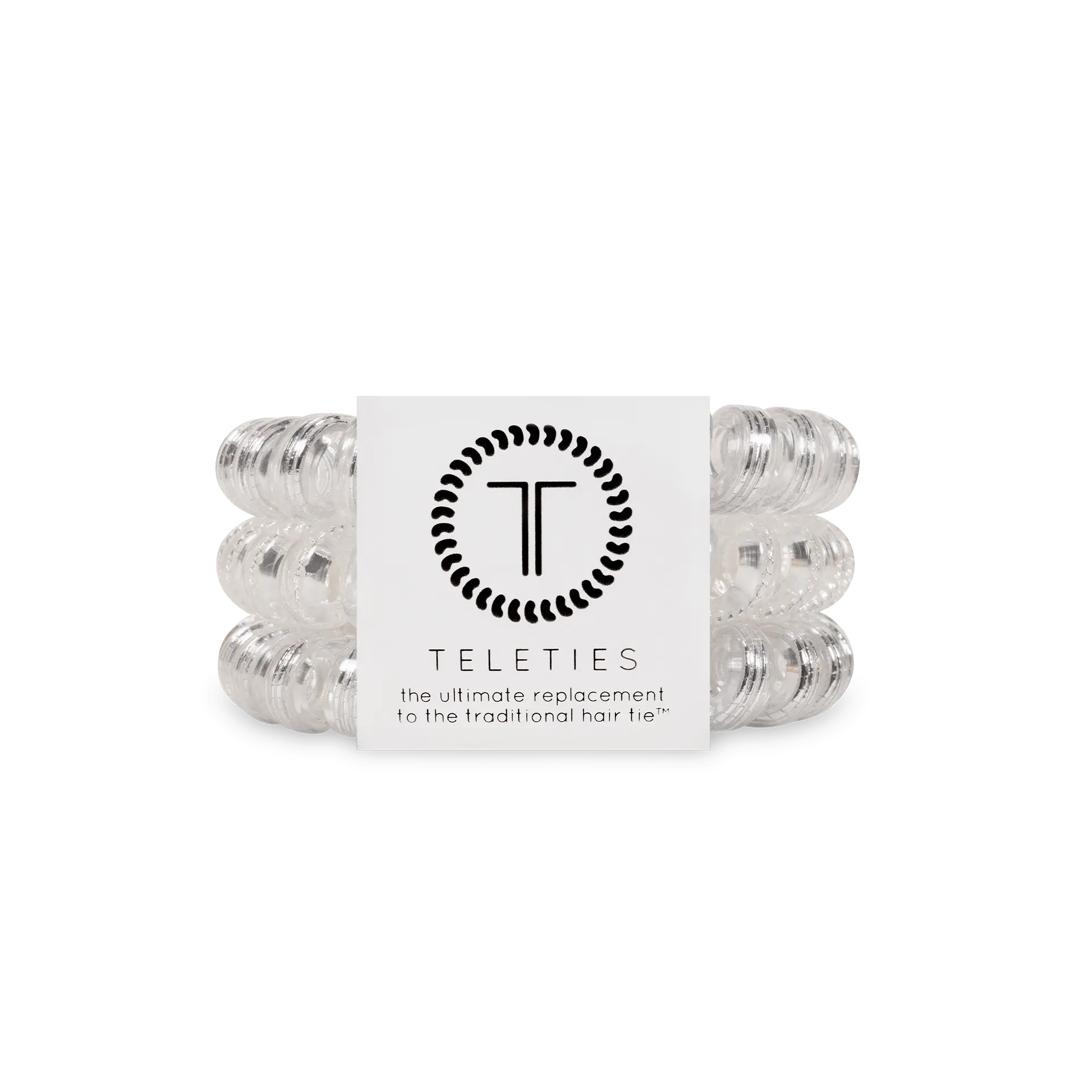 TELETIES - Silver Slay - Large Hair Ties - Pack of Three - Strong Grip