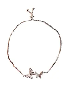 Sterling Silver Butterfly Bolo Bracelet