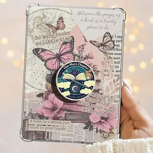 One More Chapter Read Under the Moonlight And The World Fades Bookworm’s Night Sky  Dreamy Aesthetic for Readers Magnetic Kindle Grip Book Lover Cute Kindle Accessories Phone Holder PopSocket Phone Grip Magnetic Pop Socket Phone Grip