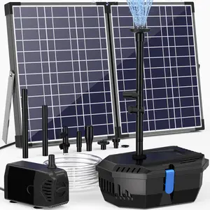 NFESOLAR Solar Pond Filter Fountain, 30W Solar Fountain Pump with Pond Filter, 16.4FT Cord, 6.6FT Tubing for Outdoor Pond, Fish Tank, Pool, Garden Waterscape N3223