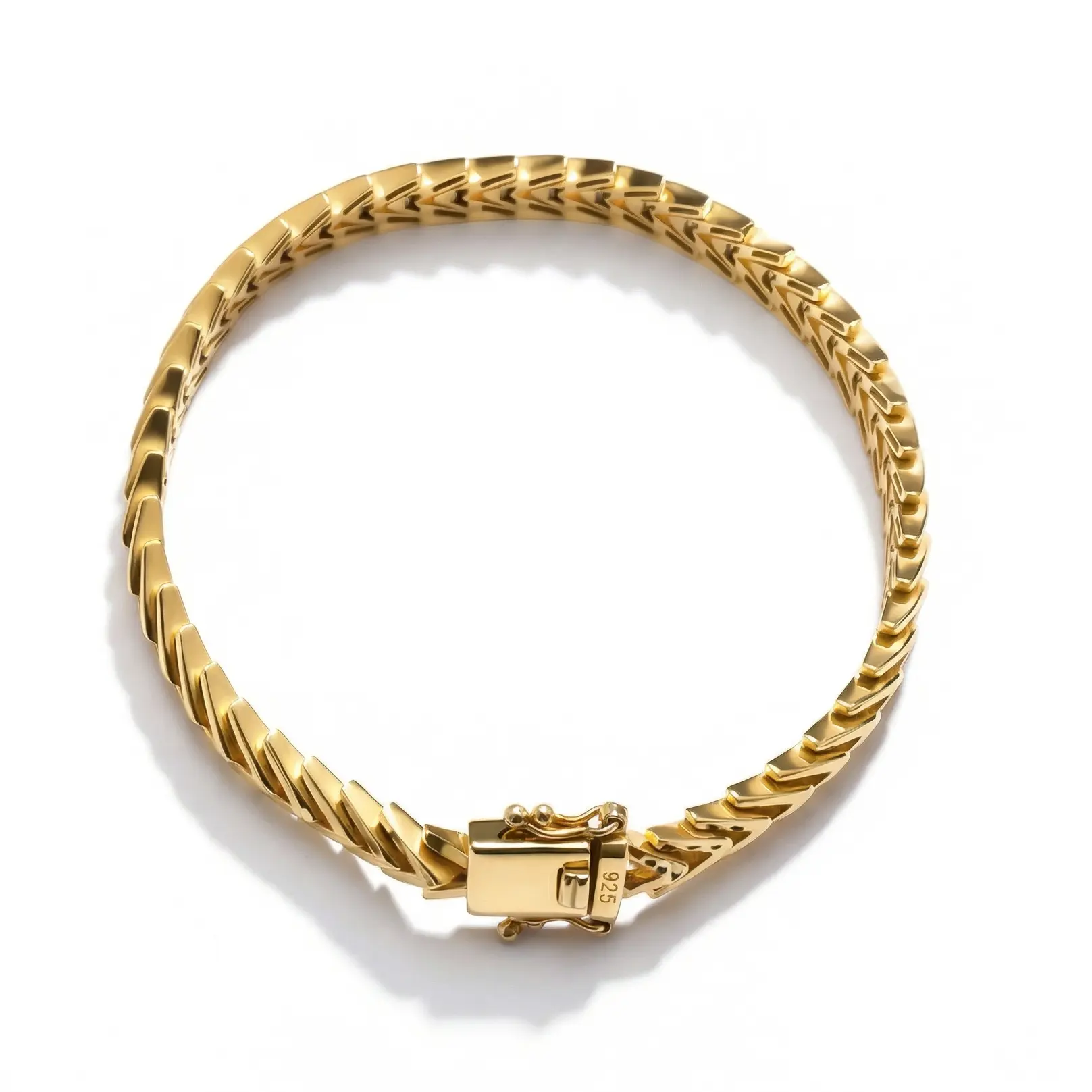 Foxtail Bracelet – Solid 925 Sterling Silver, Thick Real 18K Gold Plating – foxtail chain, rope bracelet, bridesmaid gift, hypoallergenic fine jewelry, handmade keepsake – Gift for Her, Mom & Best Friend, Mother's Day, Anniversary & Birthday