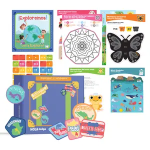 Let’s Explore Bilingual Craft and Learning Kit – Kids Travel Activity Box with Country-Themed Crafts Peru, Mexico, Puerto Rico, Costa Rica, Panamá, Guatemala – Educational Games Books for Ages 3-10
