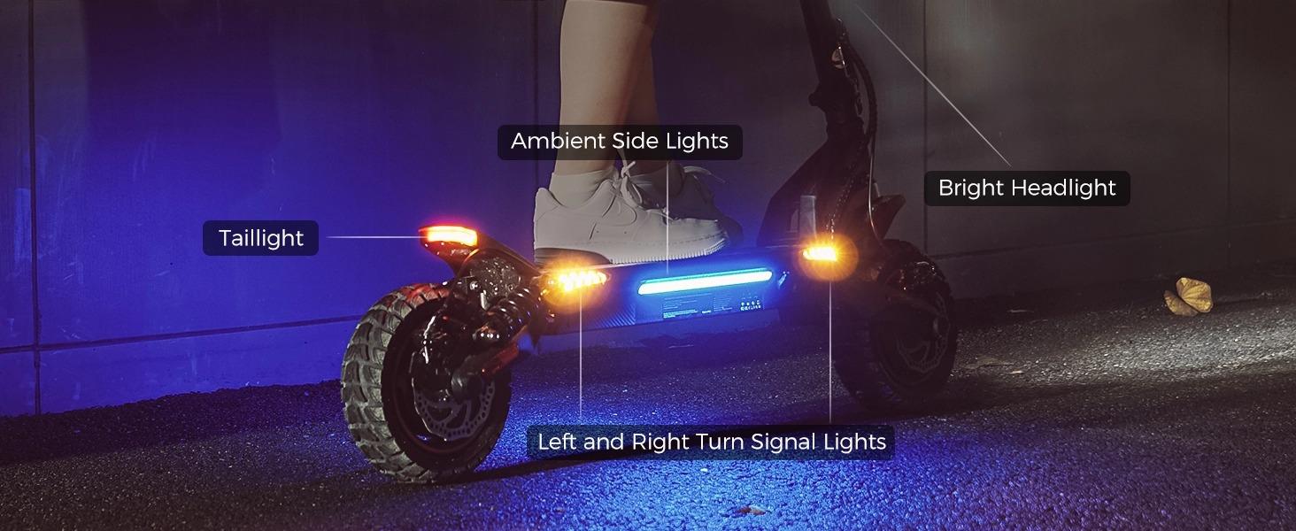 Vortex X Pro Off-Road Electric Scooter for Adults 2000W/1000W Dual Motor 38/28MPH Top Speed 50 Miles Long Range 10" Off-Road Pneumatic Tires Turn Signals Dual Braking APP Control Foldable E-Scooter, 48V15Ah Handlebar