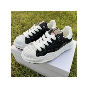 Fashionable Unisex Shell Toe Lace-Up Canvas Platform Sneakers